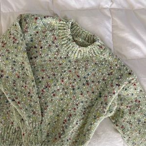 [SOLD!] Mint speckled sweater